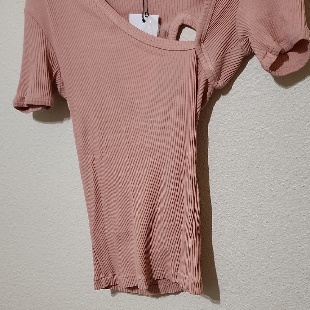 John Elliott Pink Fitted Short Sleeve Tee - Picture 5 of 10